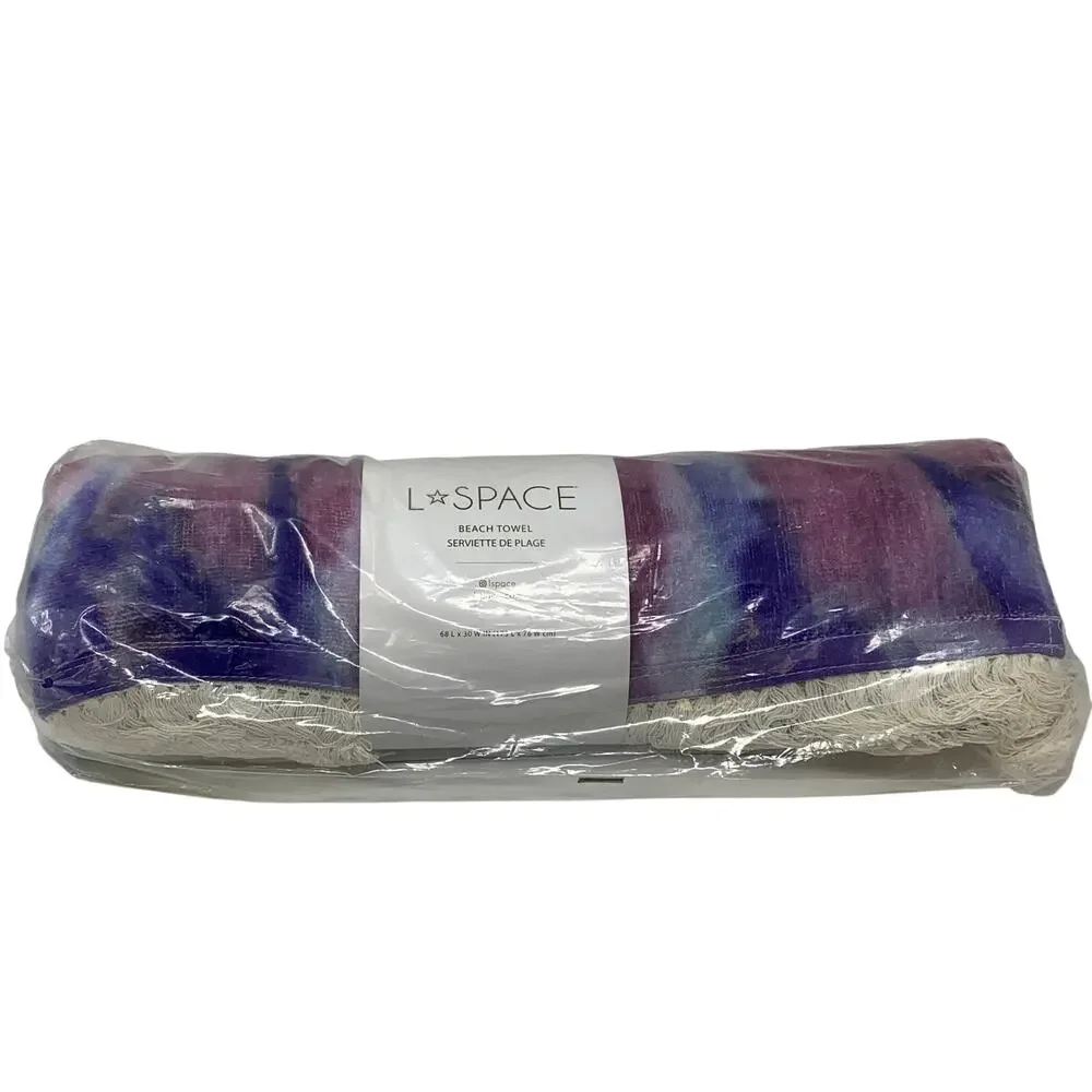 L*Space Beach Towel 68 X 30 Large Tie Dye NEW